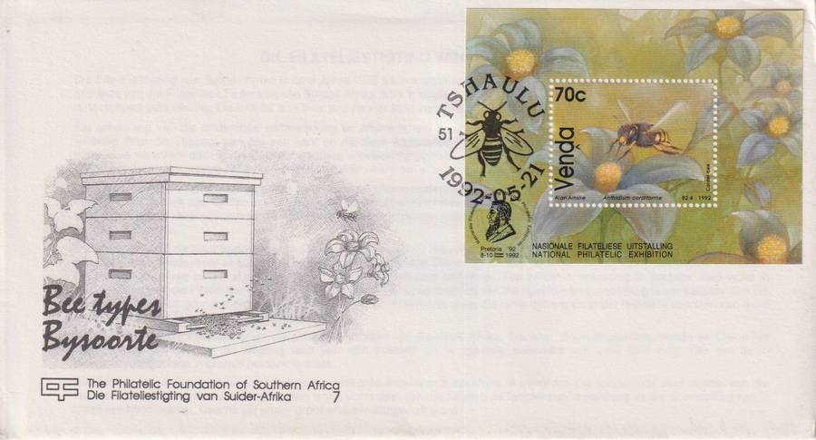 FDC Venda 1992 Bees