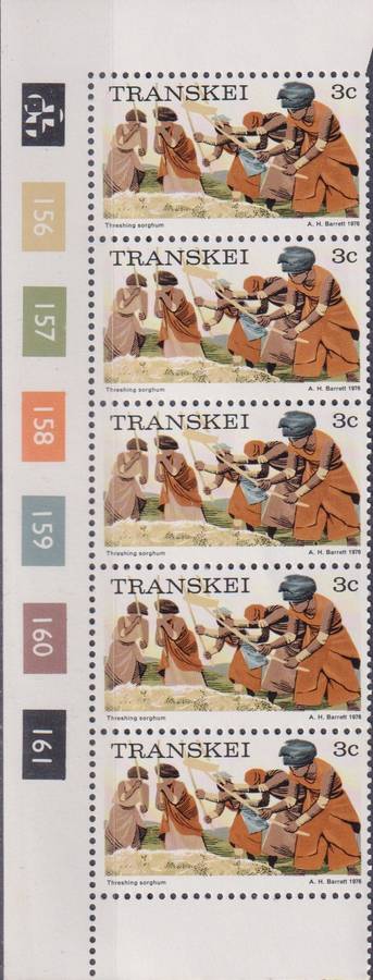 Stamps Control Blocks Transkei 1976 Local Motifs