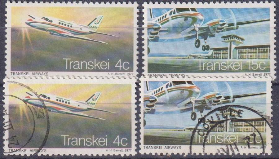 Stamps Transkei 1977 Transkei Airways - First Flight from Umtata to Johannesburg
