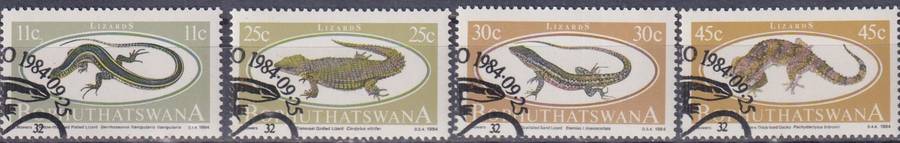 Stamps Bophuthatswana 1984 Lizards