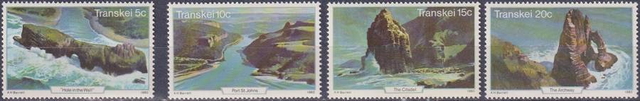 Stamps Transkei 1980 Tourist Attractions - Coastal Landscapes