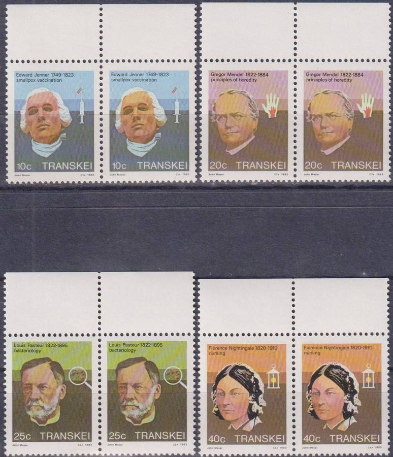 Stamps Transkei 1983 Famous People of Medicine