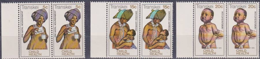Stamp Control Blocks Transkei 1979 Child Welfare