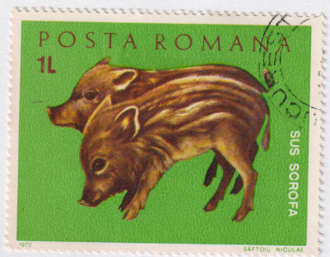Stamp Thematic Animals ULM Romania
