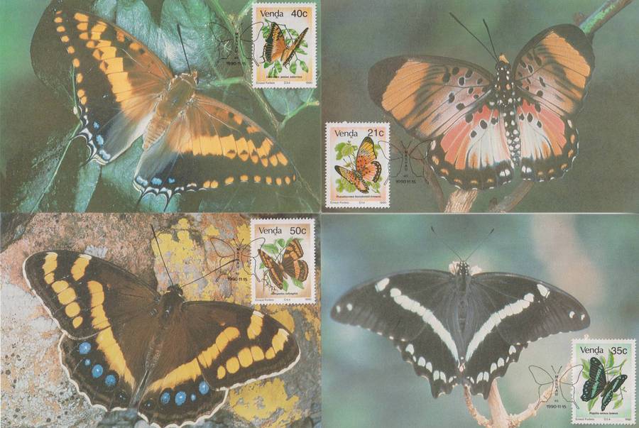 Maxi Card Set of 4 1990 Butterflies