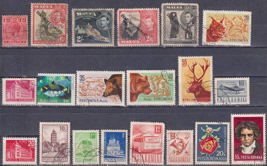 Stamps Mix World Card