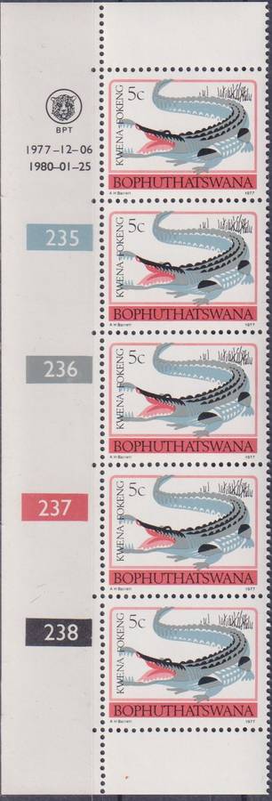 Stamps Control Blocks 1977 -1982 Animal Totems