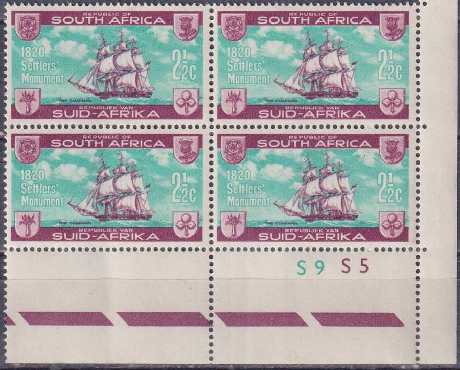 Stamps Control Blocks 1962 Unveiling ofthe Precinct Stone, British Settlers Moonument, Grahamstown