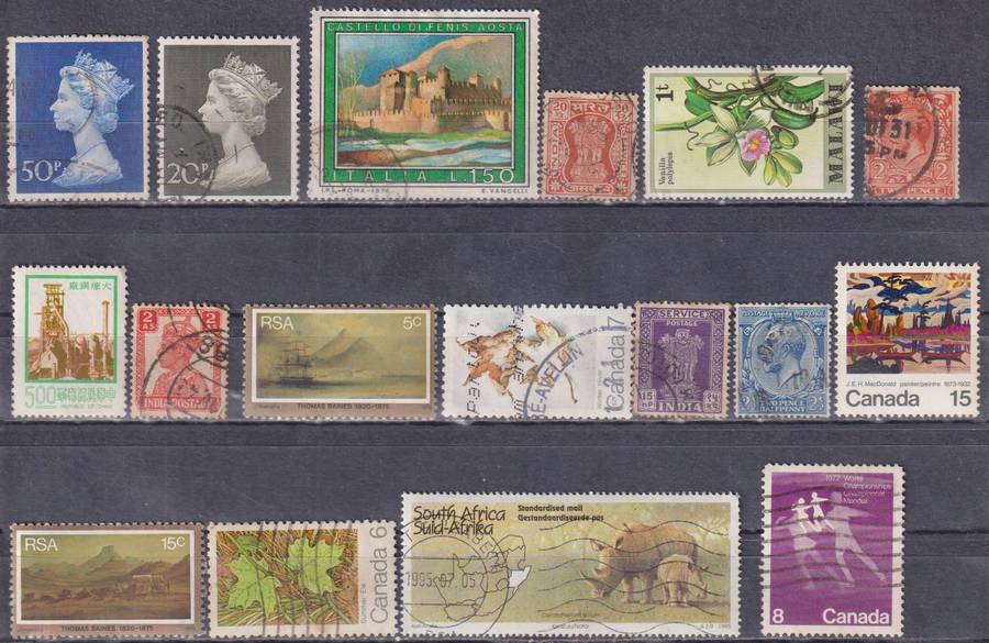 Stamps Mix World Card