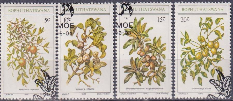 Stamps Bophuthatswana 1980 Edible Wild Fruits