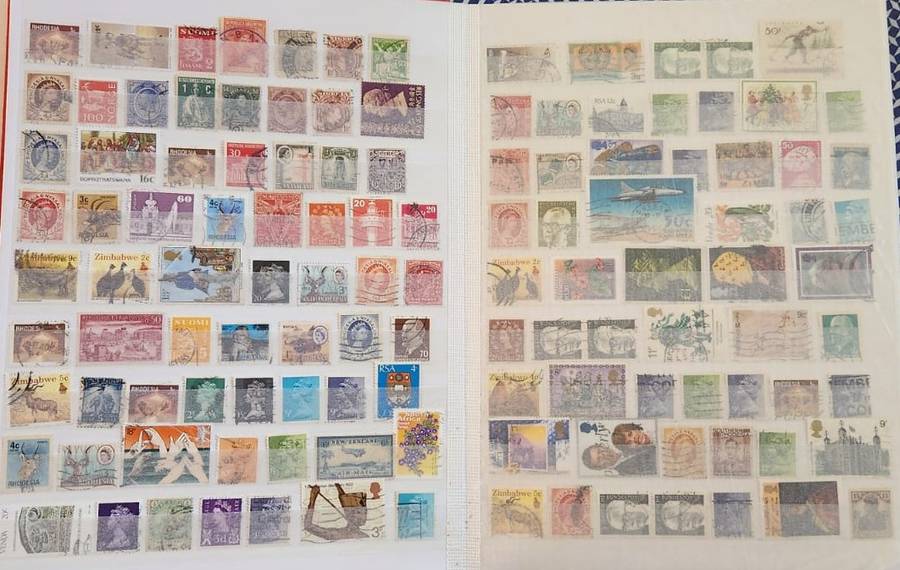 Stamp Album Hard Cover 16 Page 32 Sides  Mix World (NOT CHECKED)