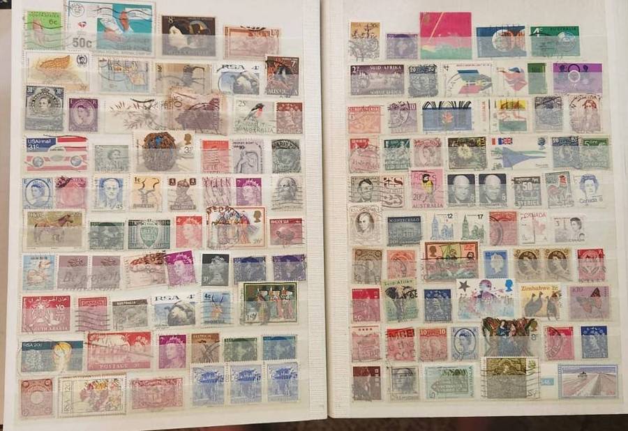 Stamp Album Hard Cover 16 Page 32 Sides  Mix World (NOT CHECKED)