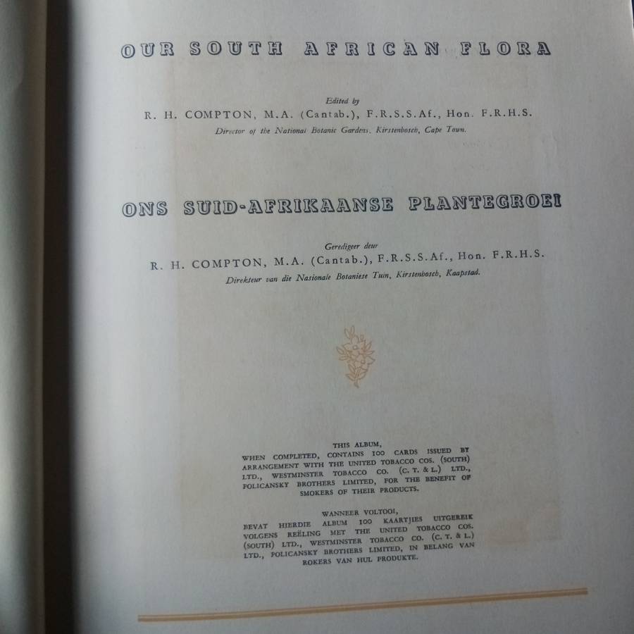 Our South African Flora" by R.H. Compton  Guide to South African Plant Life  Bilingual Edition