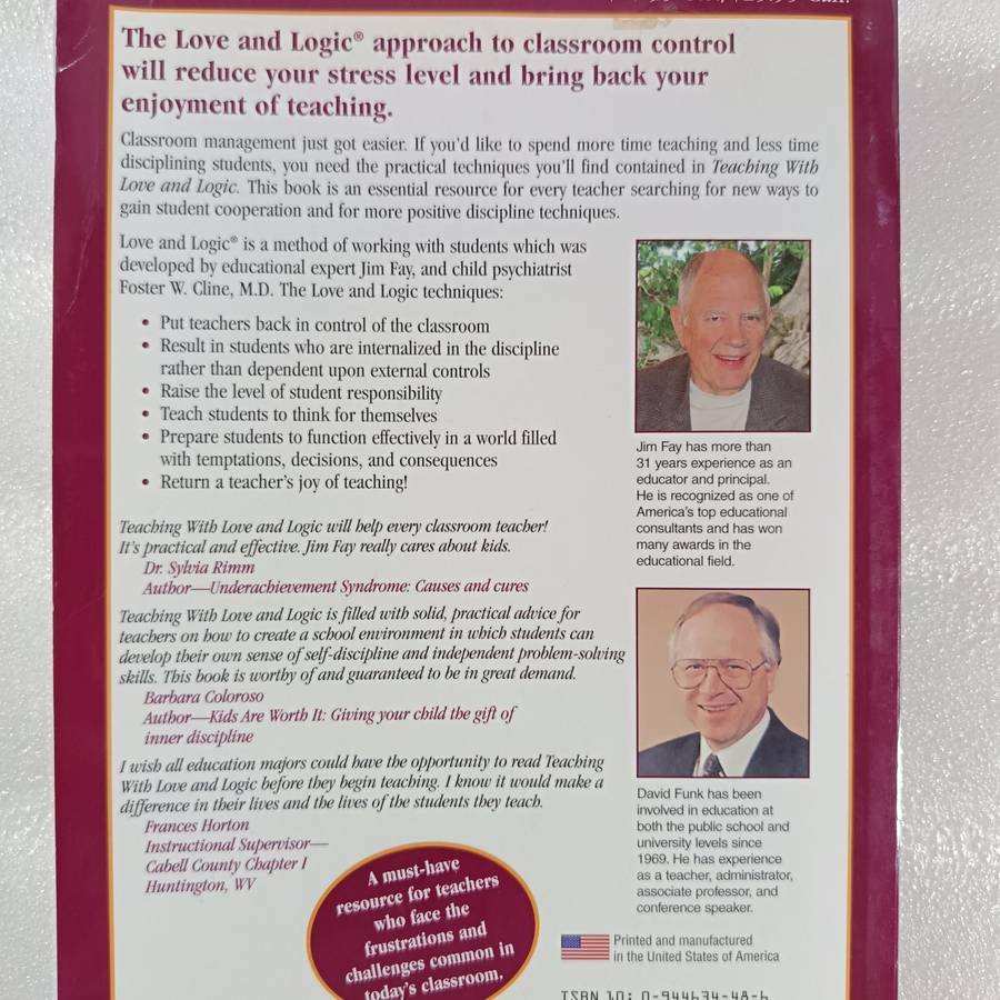 Teaching with Love & Logic by Jim Fay & David Funk | Classroom Management Guide