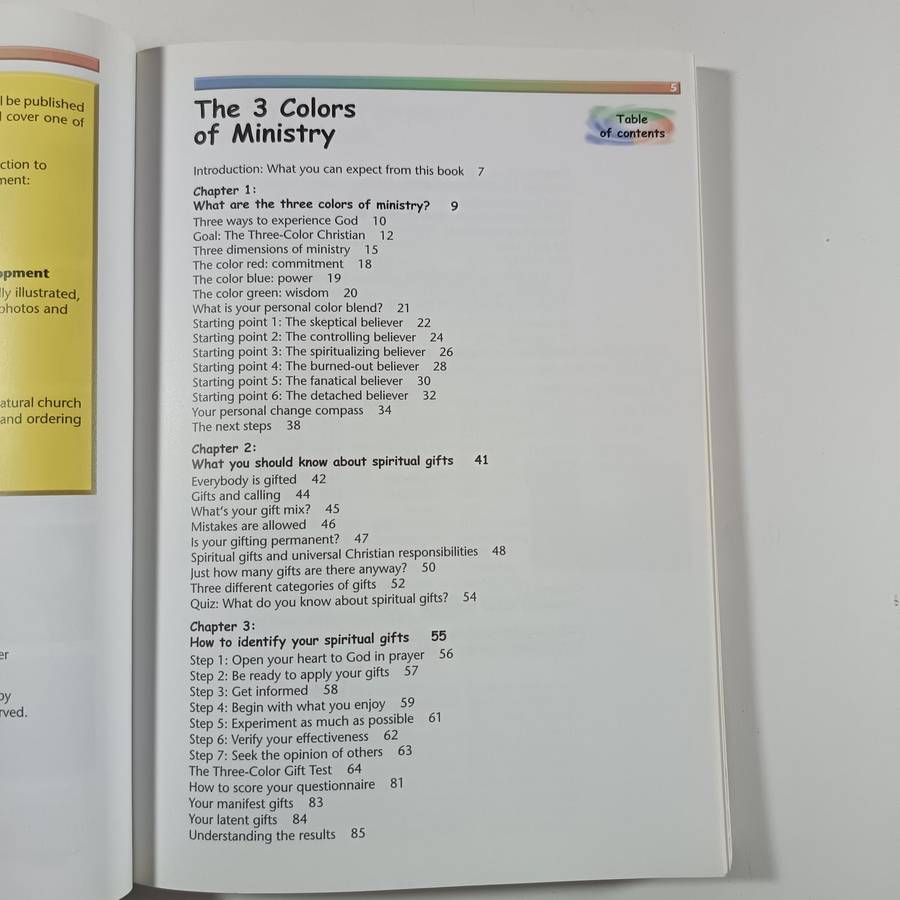 The 3 Colors of Ministry by Christian A. Schwarz | Trinitarian Spiritual Gifts Inventory & Guide