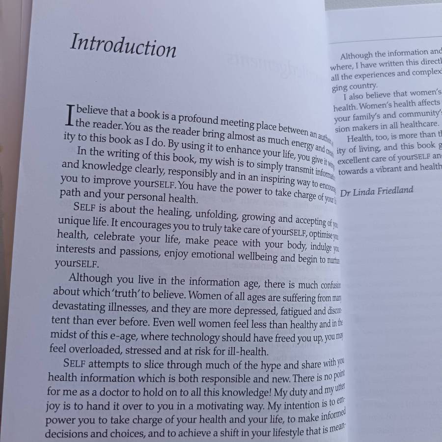 Self: The Essential Health & Life Guide for Today's Woman by Dr. Linda Friedland