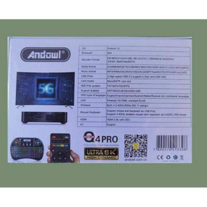 Ultra 8K HD Tv Box Android- 4G Ram/ 64G Rom