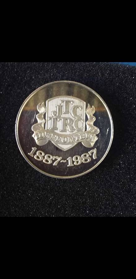 PURE Silver* Vintage 1887-1987 JTC-TRC Turffontein Racecourse Centenary Medal