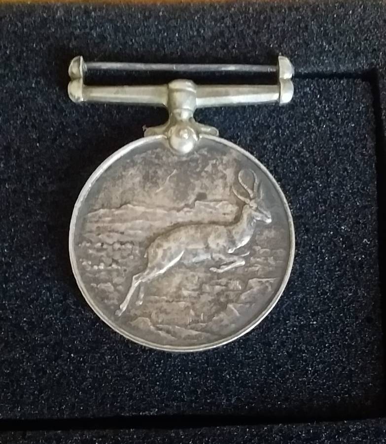 Africa Service Medal - 210034 C.J.H. MIENIE