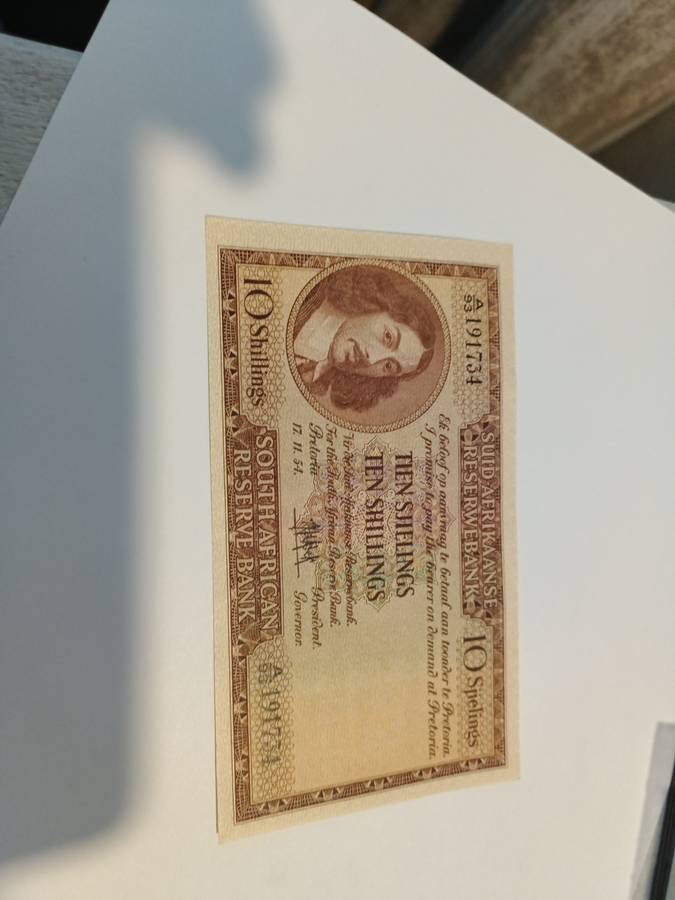1954 Ten shillings note