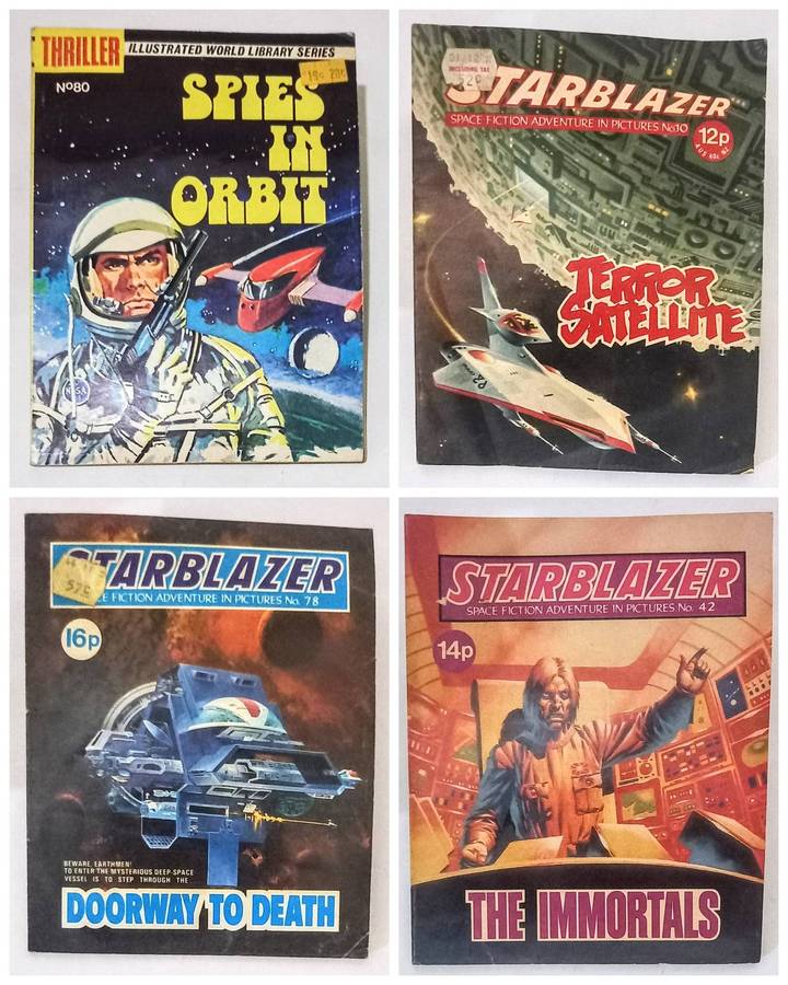 8 x Vintage Space Adventure Comics