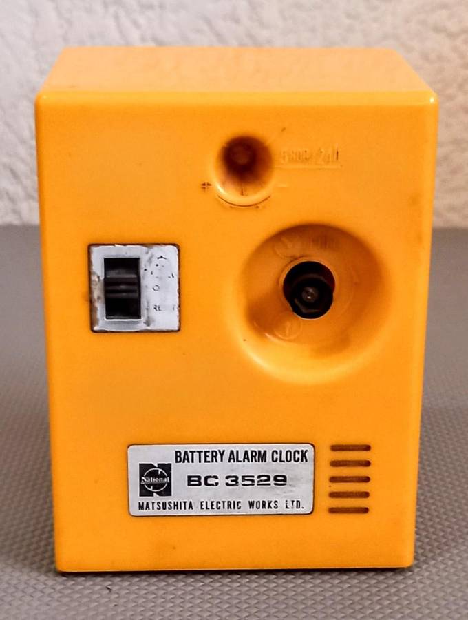 Rare Vintage National Battery Alarm Clock made in Japan in Working Condition