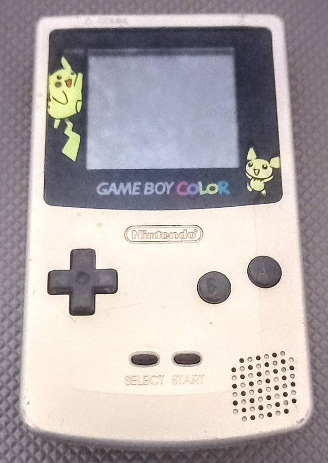 Nintendo Gameboy Color Pokemon Gold Limited Edition, Pikachu. In Working Condition with Simpsons Gam