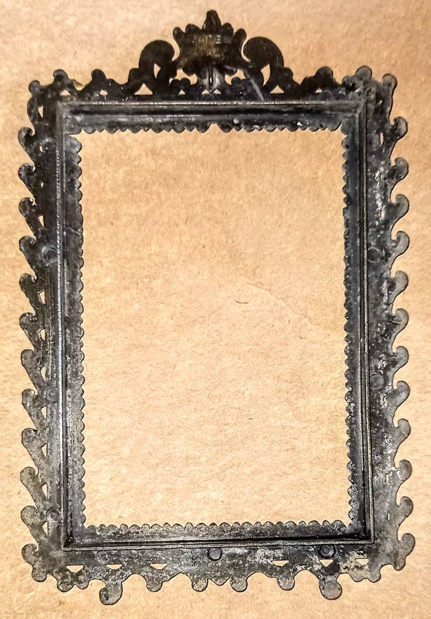 Large Rustic Brass Frame. 25cm x 23.5cm