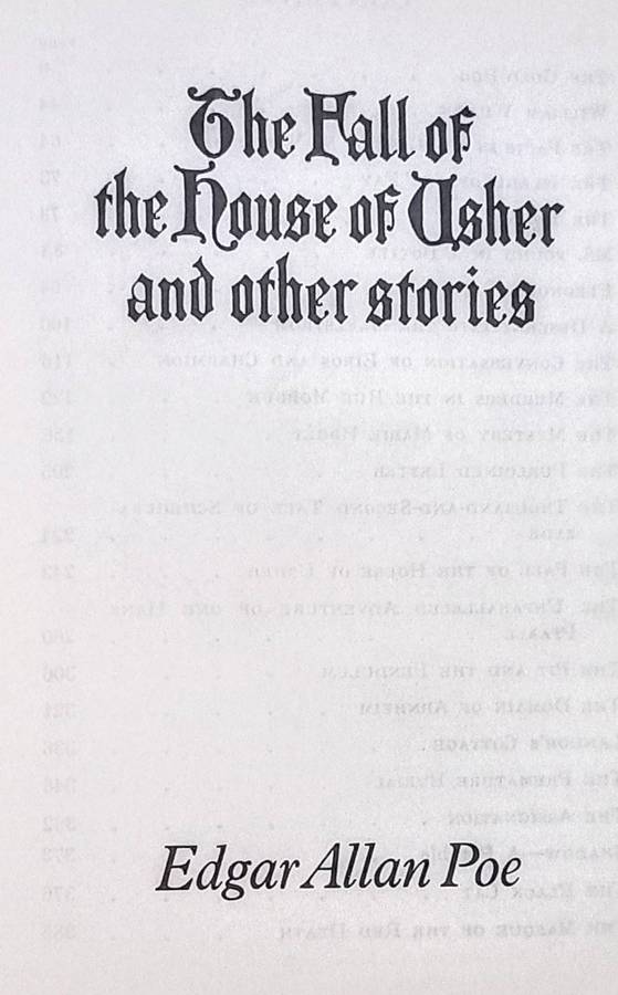 Hardcover 1986. The Fall of the House of Usher and other Stories by Edgar Allan Poe