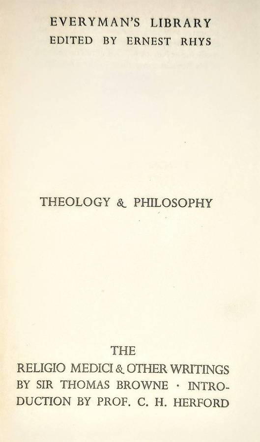 Hardcover 1940. The Religio Medici and Other Writings by Sir Thomas Browne