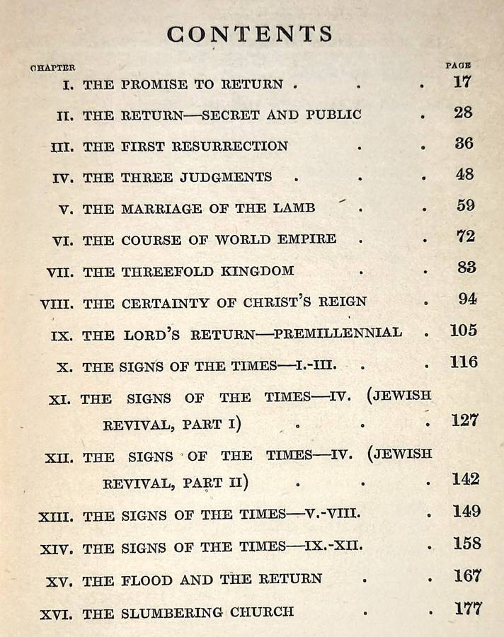 Hardcover 1916. The Return Of The Lord. A Series of Lectures