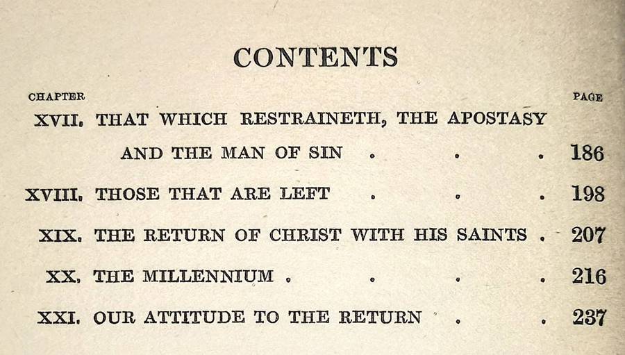 Hardcover 1916. The Return Of The Lord. A Series of Lectures
