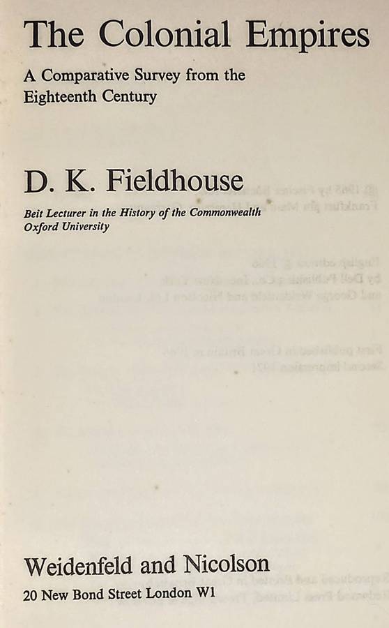 Hardcover 1971. The Colonial Empires.