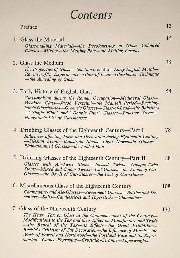 Hardcover 1951. English Table Glass