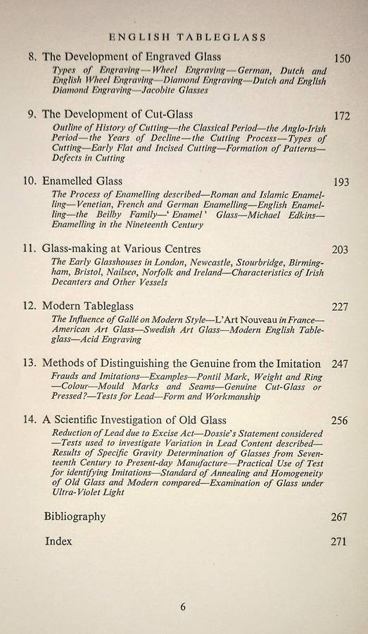 Hardcover 1951. English Table Glass
