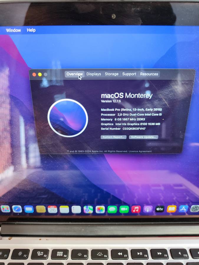 MacBook Pro 2015 - 13-Inch - Core i5 - 8GB RAM - 512GB SSD