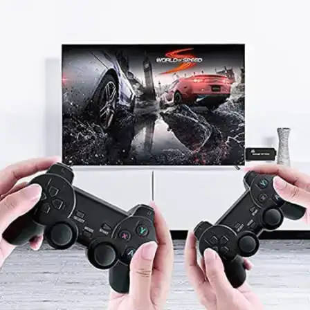 Retro Game Stick Video Game Console Built-in 10,000+ Classic Games, 4K HDMI P1 Mini Retro 2.4GHz Wir