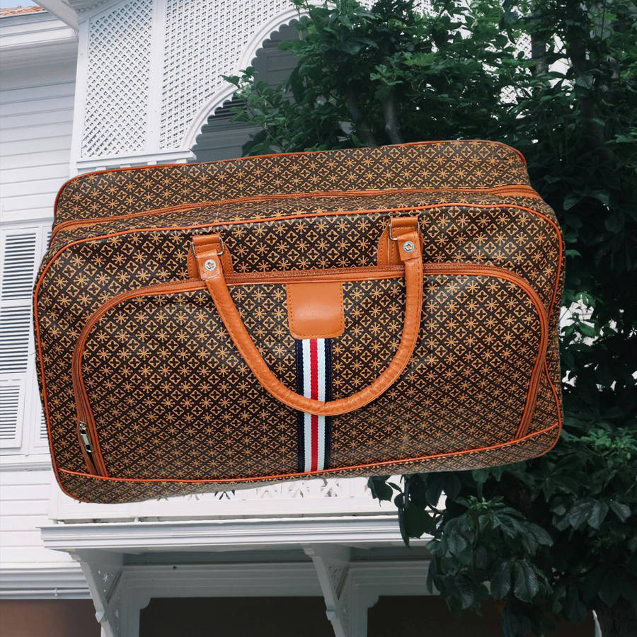 Unisex Travel Bag Leather Duffle Bag