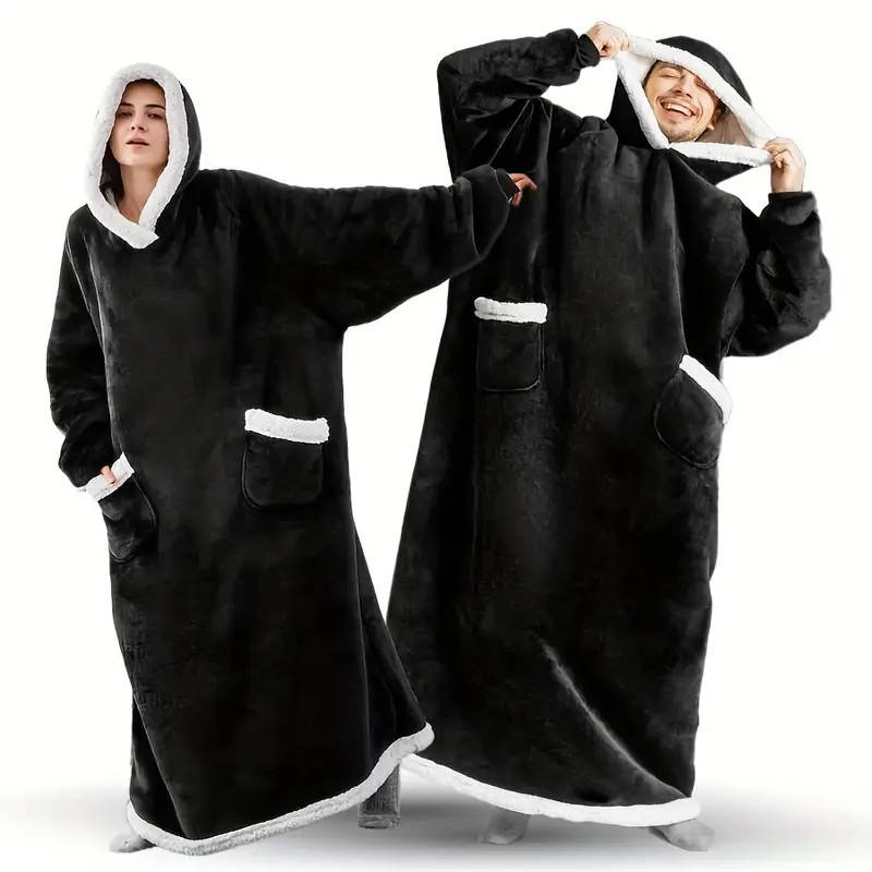 Winter Plush One-Piece Pajamas Adult Hoodie