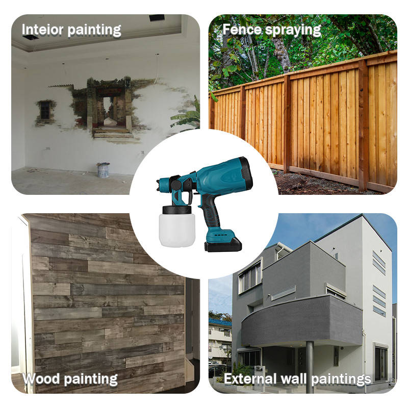 Portable Cordless Powerful Brushless Paint Spray Gun High Pressure Paint Sprayer