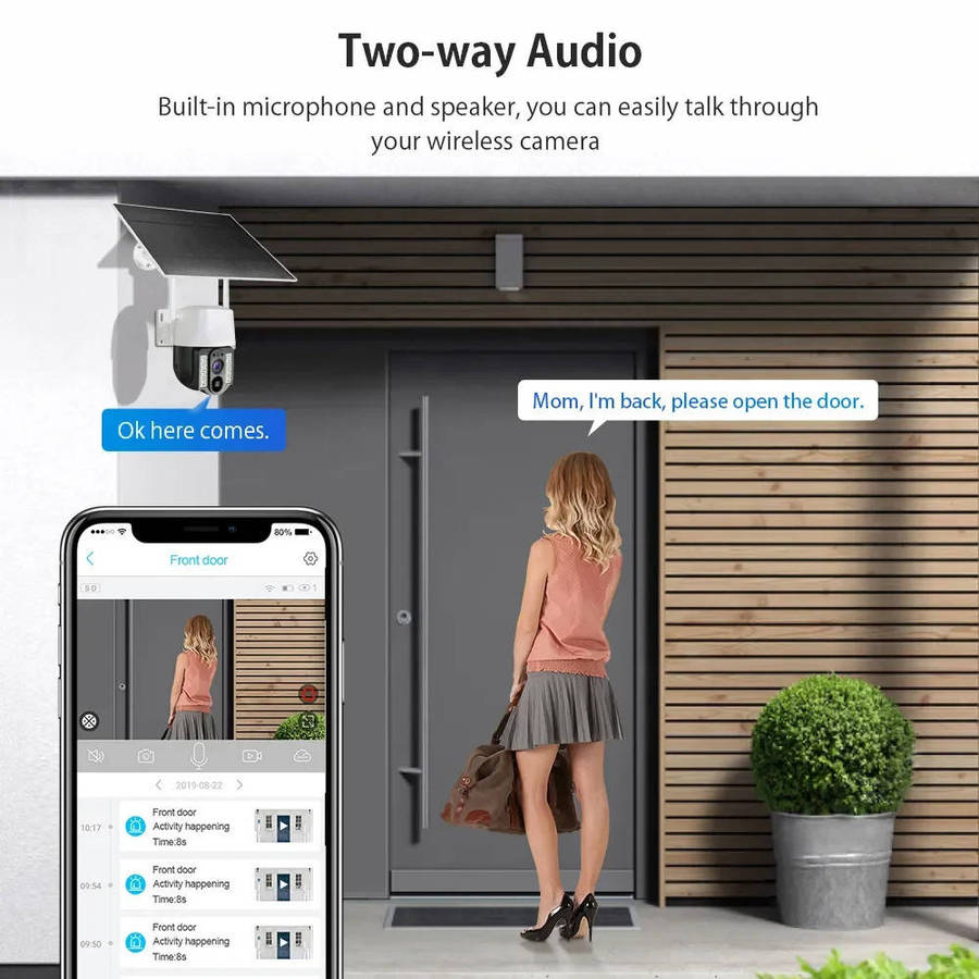 HD 4G Solar Security Camera Home Outdoor Waterproof Two-Way Talk Camera