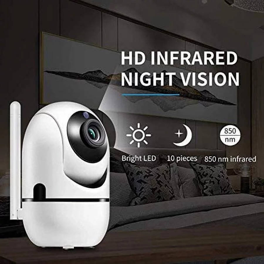 Wifi Nanny Camera IP Wireless Security Camera with HD Night Vision/Two-Way Audio/Motion Detection