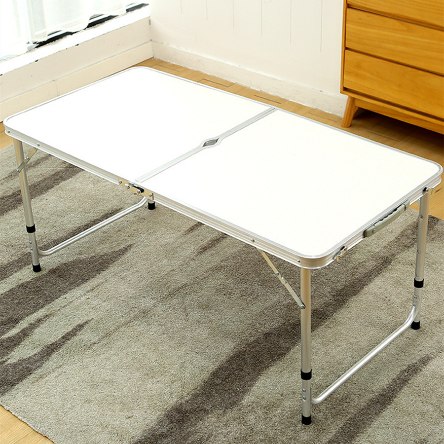 Outdoor portable camping table height adjustable table
