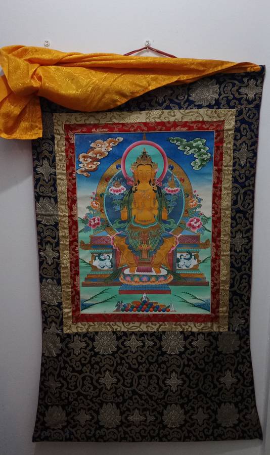 A Hand-painted Thangka Maitreya Buddha #Future Buddha