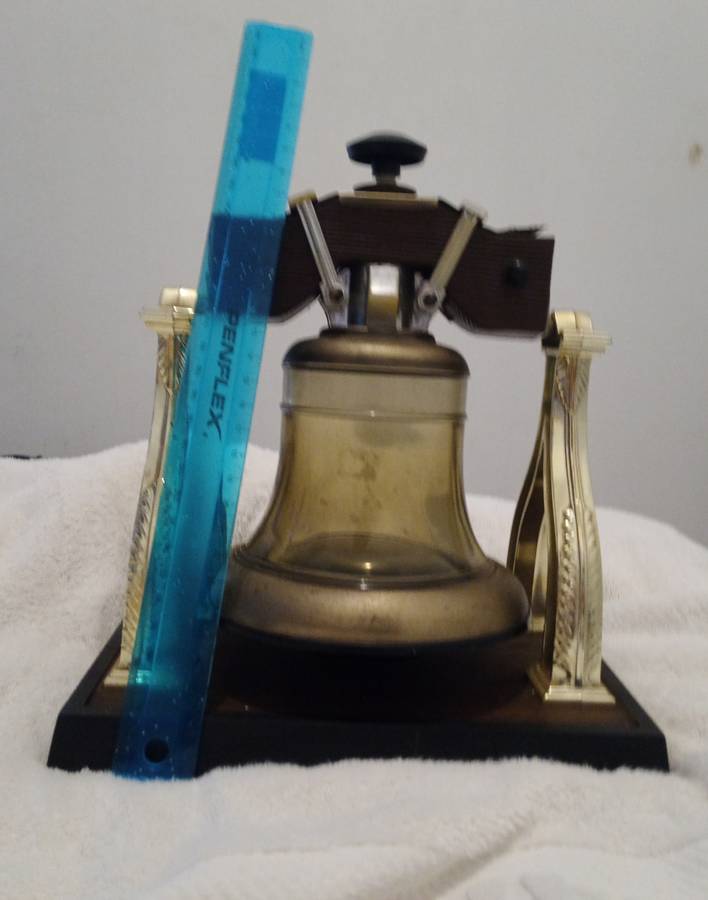 Vintage Collectable Liberty Bell Whisky Musical Decanter. Working