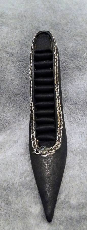 Vintage Black Shoe Ring Holder
