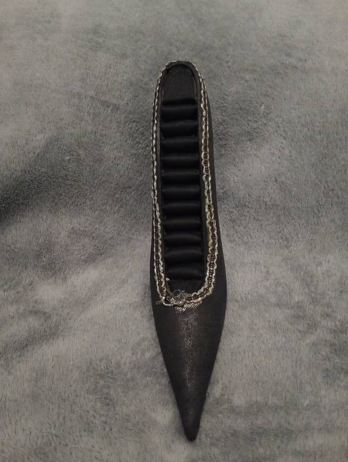 Vintage Black Shoe Ring Holder