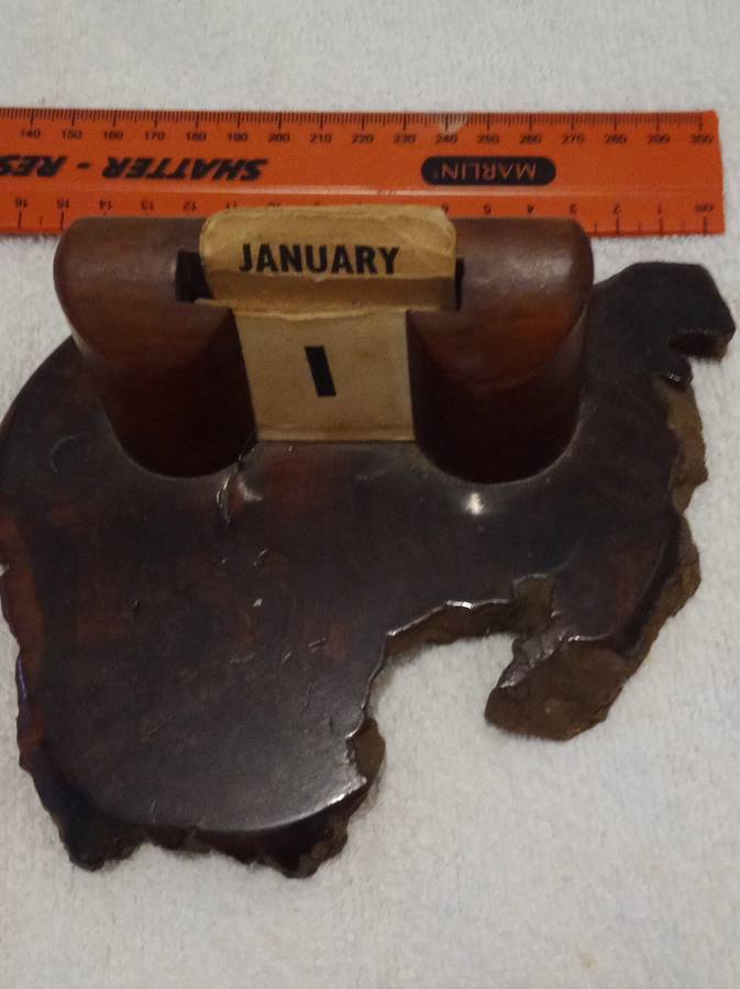 Vintage Antique Hand Made Weatherwoods Desk Calendar.