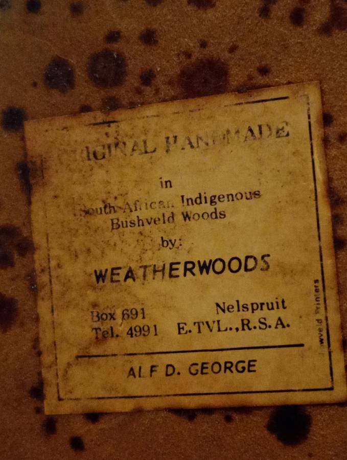 Vintage Antique Hand Made Weatherwoods Desk Calendar.