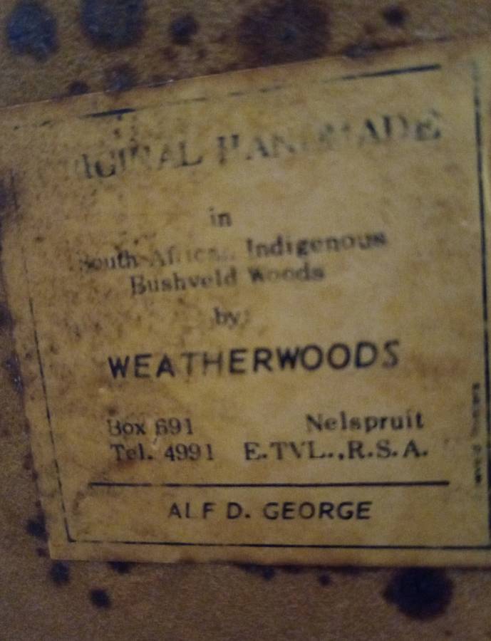 Vintage Antique Hand Made Weatherwoods Desk Calendar.